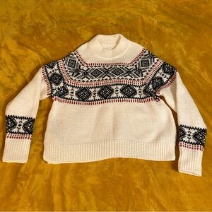 Abercrombie & Fitch Cropped Knit Mockneck Sweater